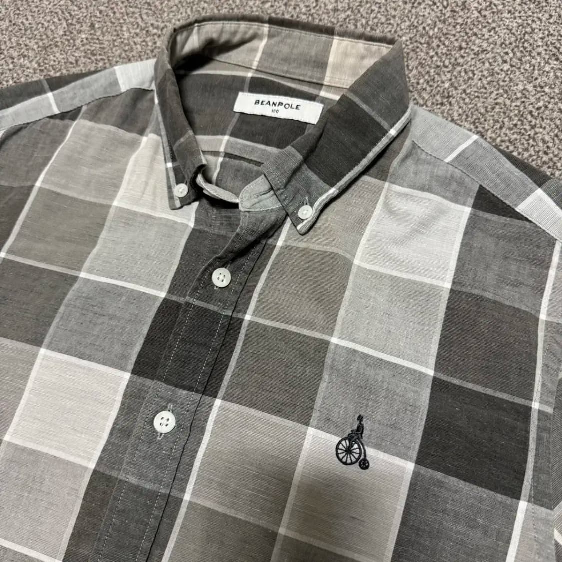 100 빈폴 체크 반팔 셔츠 상품이미지2