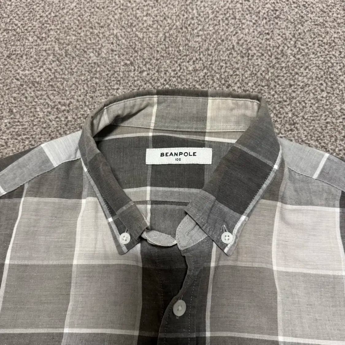 100 빈폴 체크 반팔 셔츠 상품이미지3