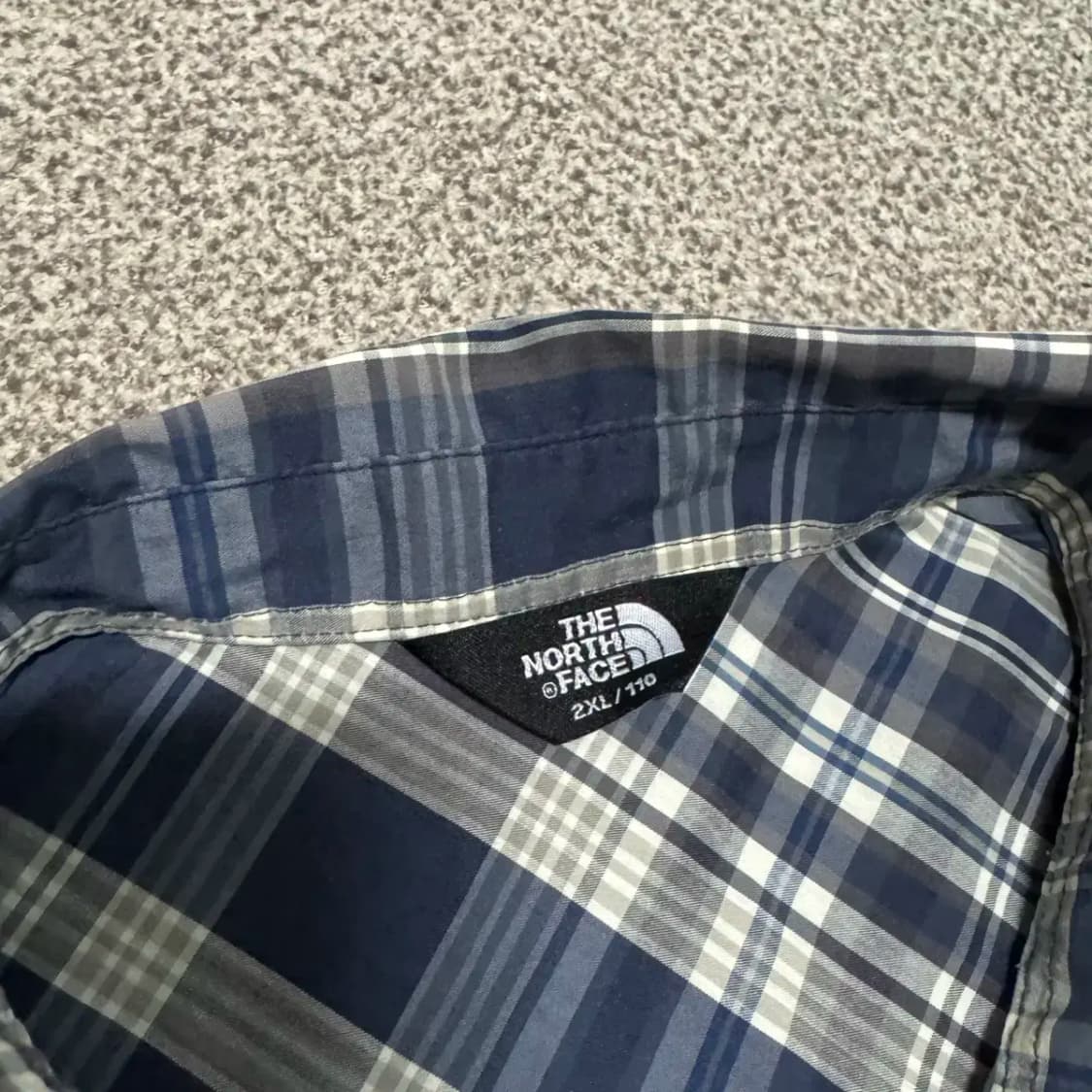 2xl 노스페이스 체크 반팔 셔츠 상품이미지4