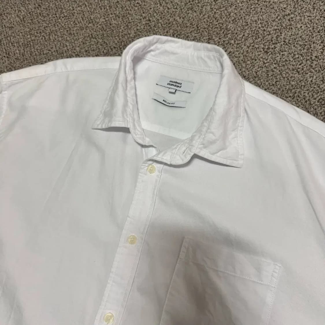 2xl 무신사스탠다드 화이트 셔츠 릴렉스핏 상품이미지2