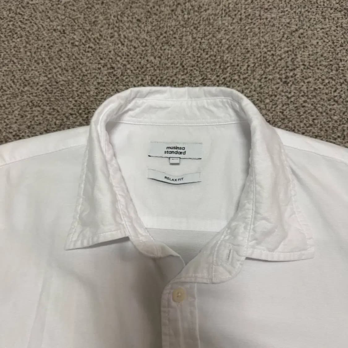 2xl 무신사스탠다드 화이트 셔츠 릴렉스핏 상품이미지3
