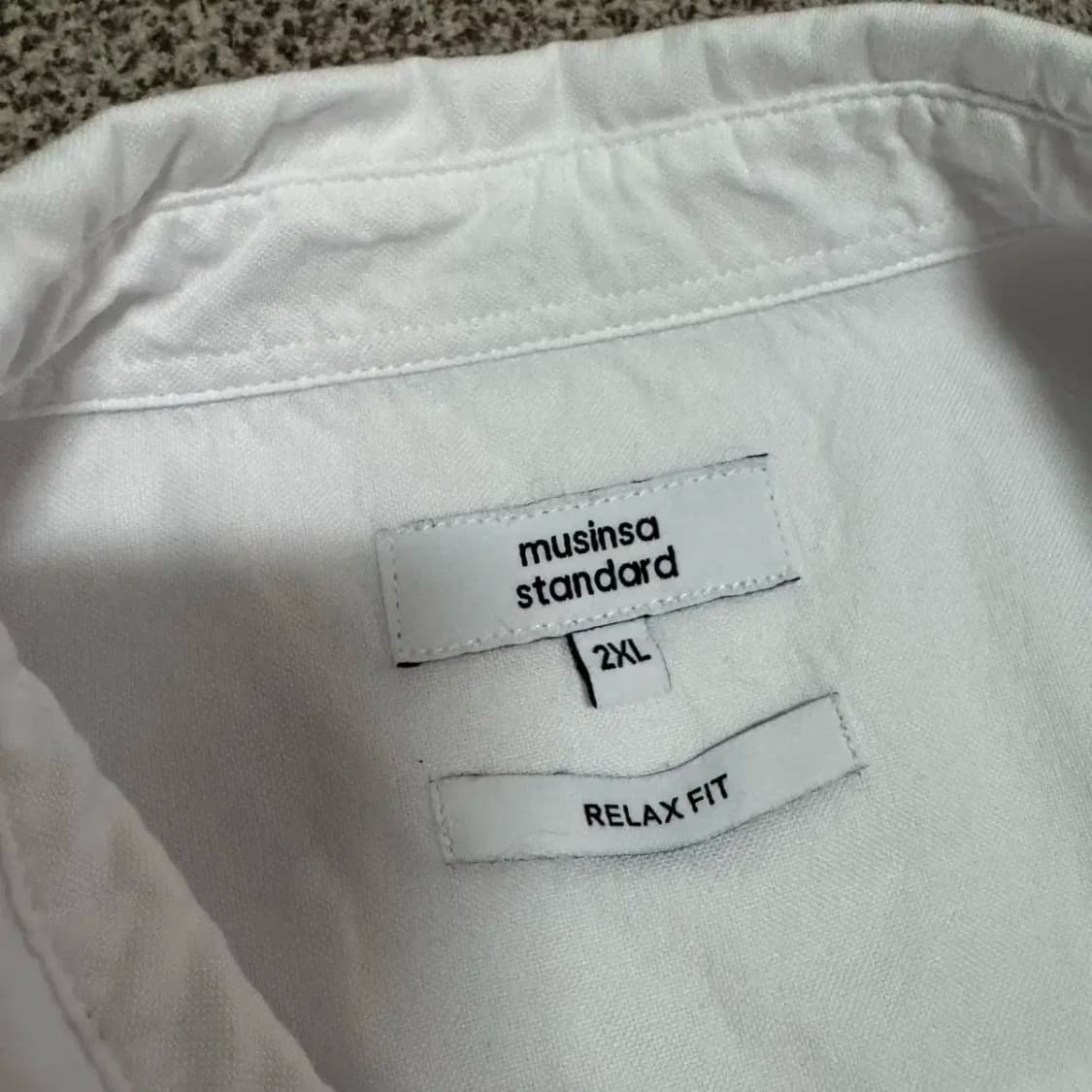 2xl 무신사스탠다드 화이트 셔츠 릴렉스핏 상품이미지4