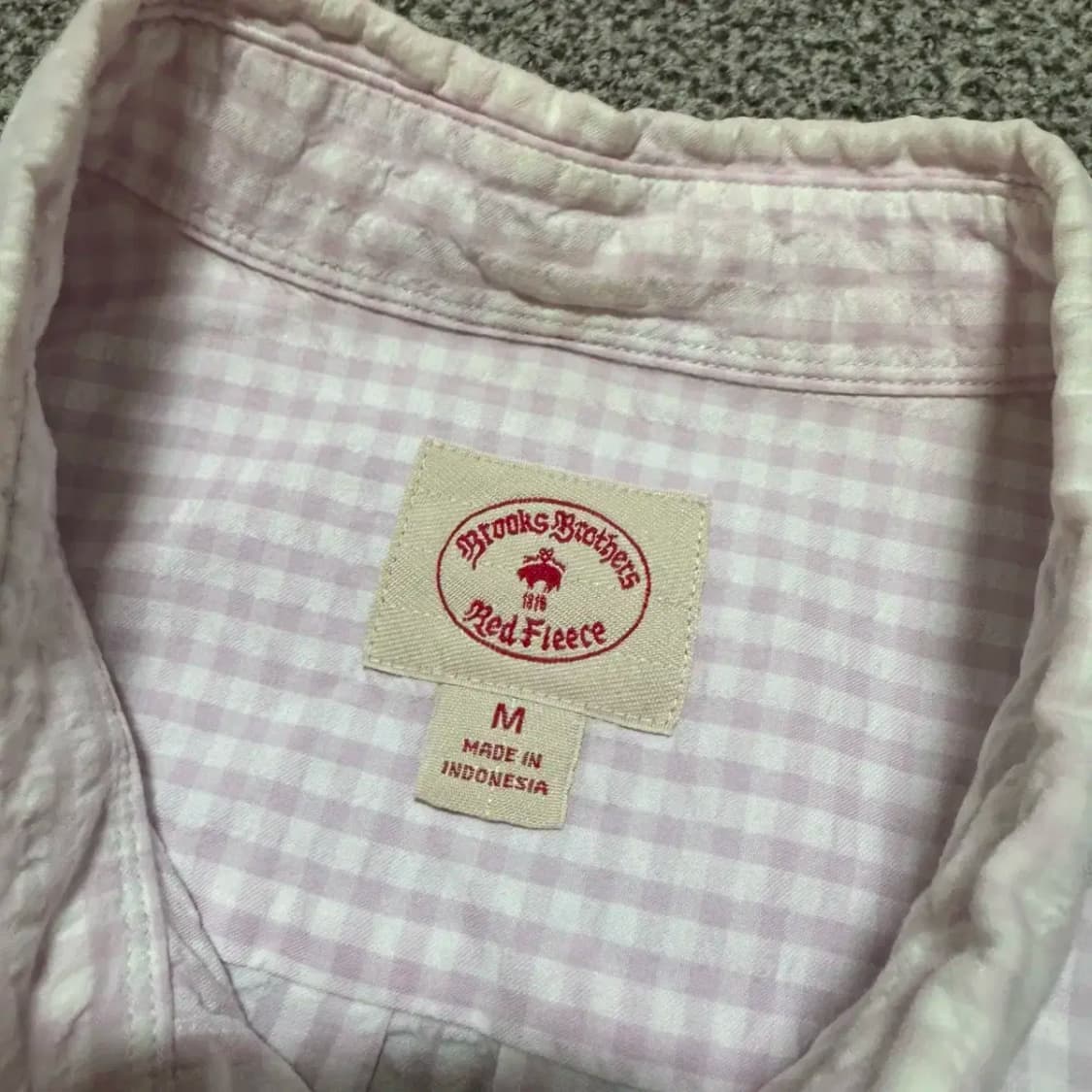 M 브룩스브라더스 체크 반팔 셔츠 상품이미지5