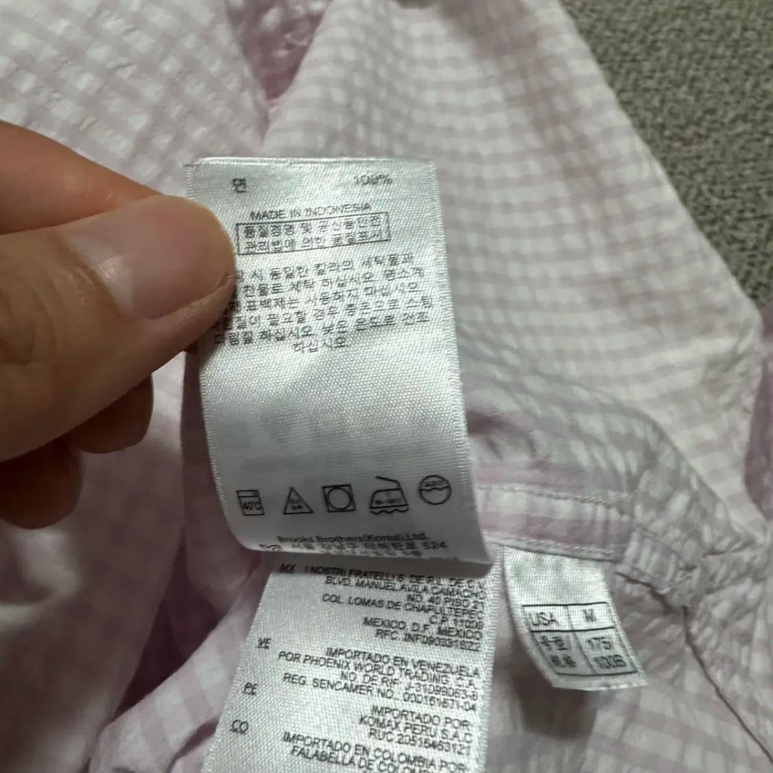 M 브룩스브라더스 체크 반팔 셔츠 상품이미지7
