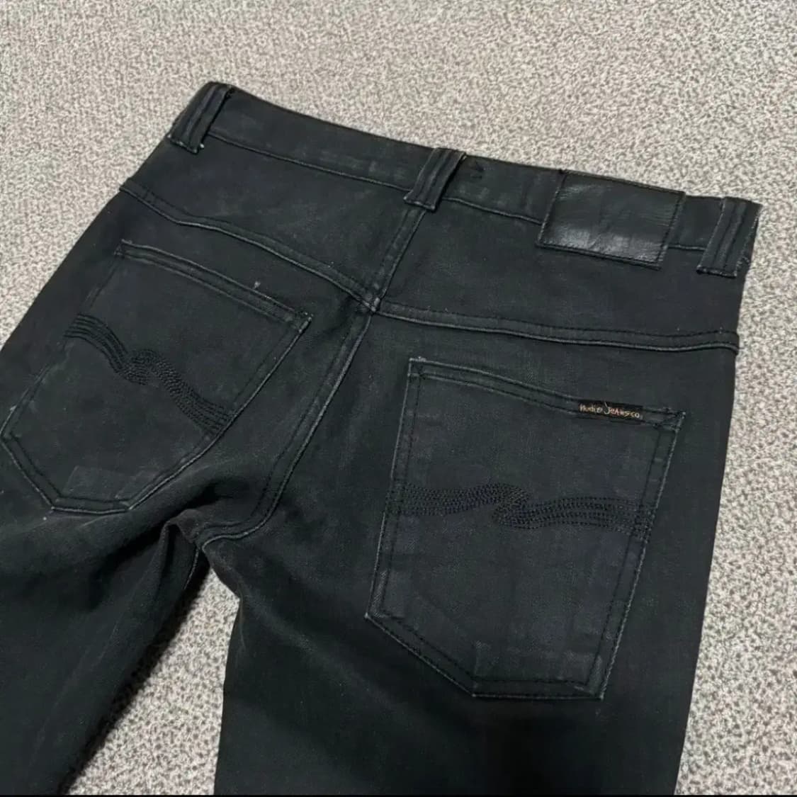 30 누디진 블랙 데님 팬츠 상품이미지2