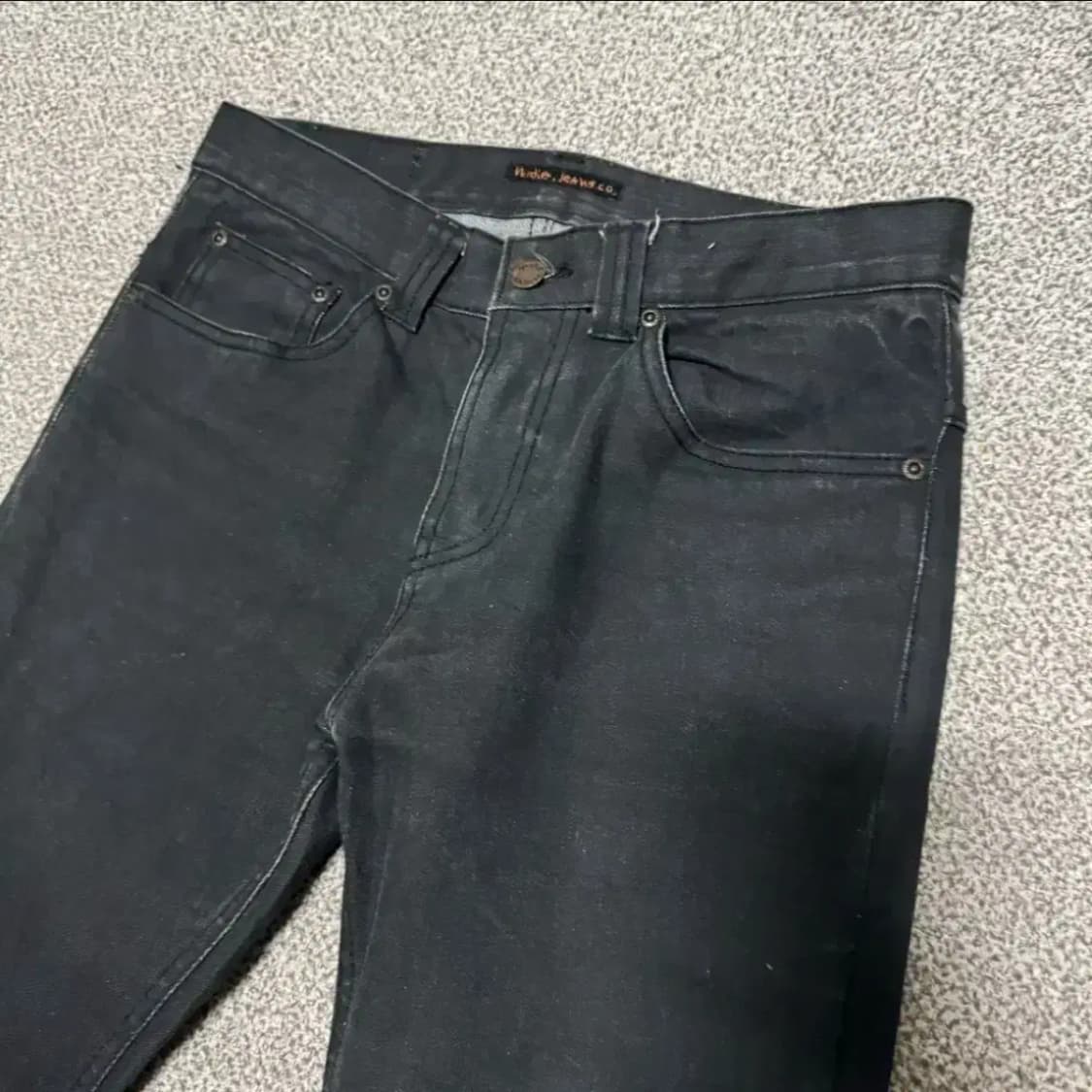 30 누디진 블랙 데님 팬츠 상품이미지5