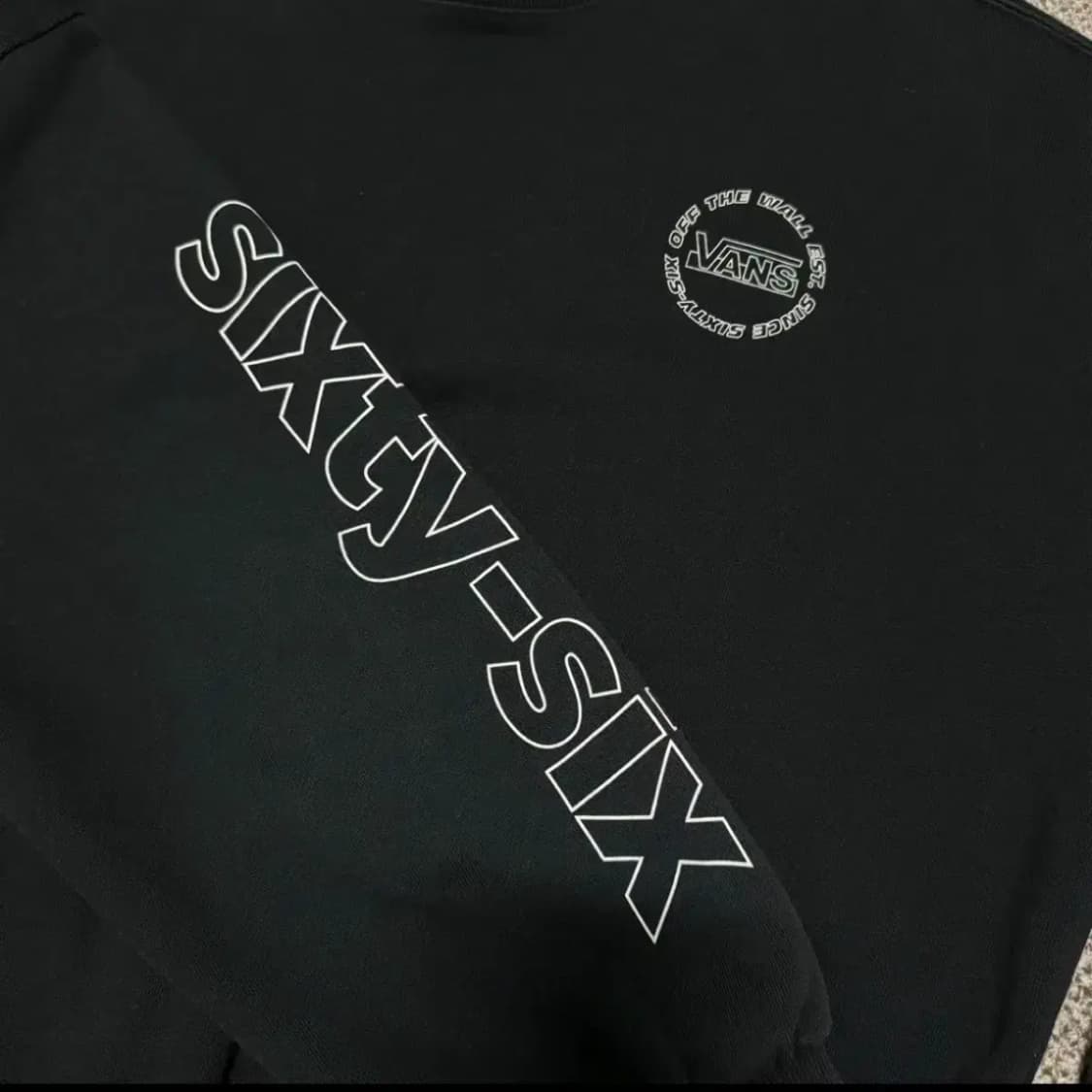 S 반스 SIXTY-SIX 블랙 맨투맨 상품이미지5