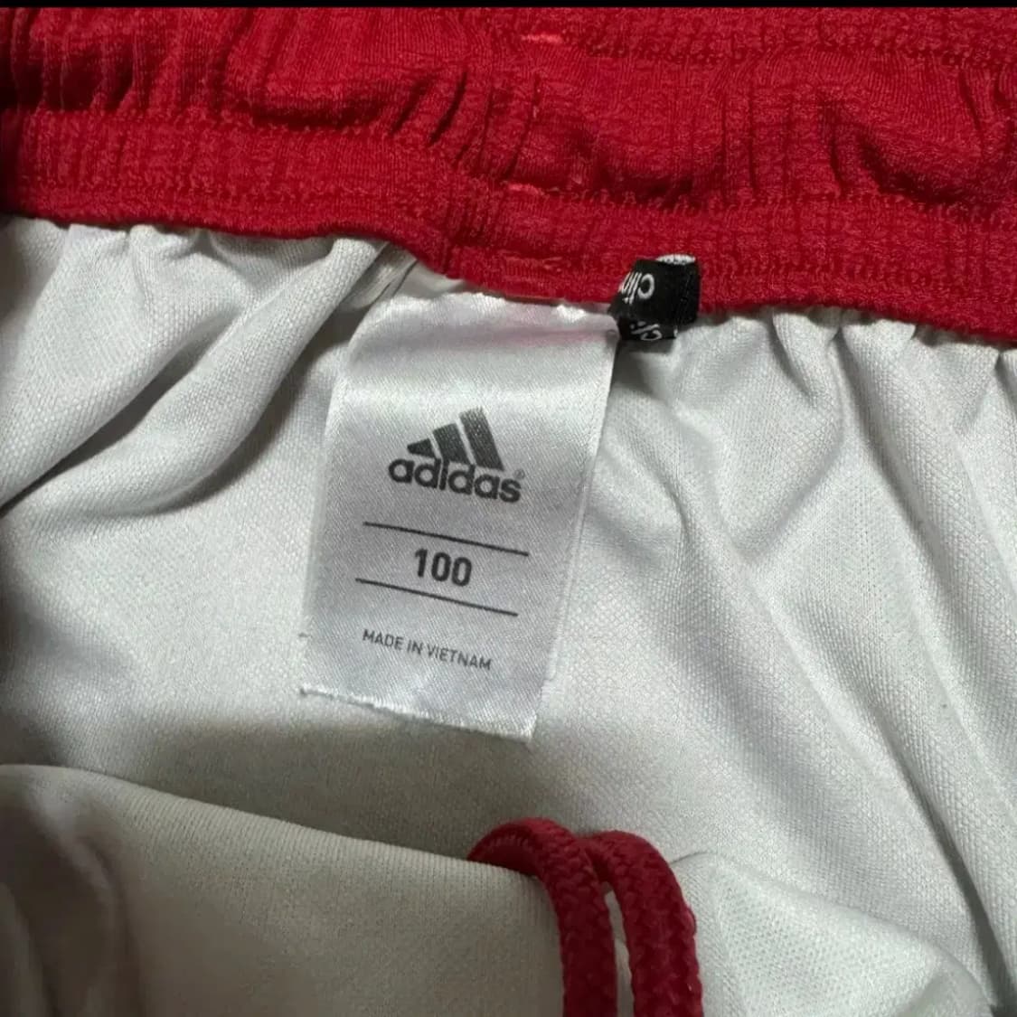 100 아디다스 삼선 반바지 레드 상품이미지4