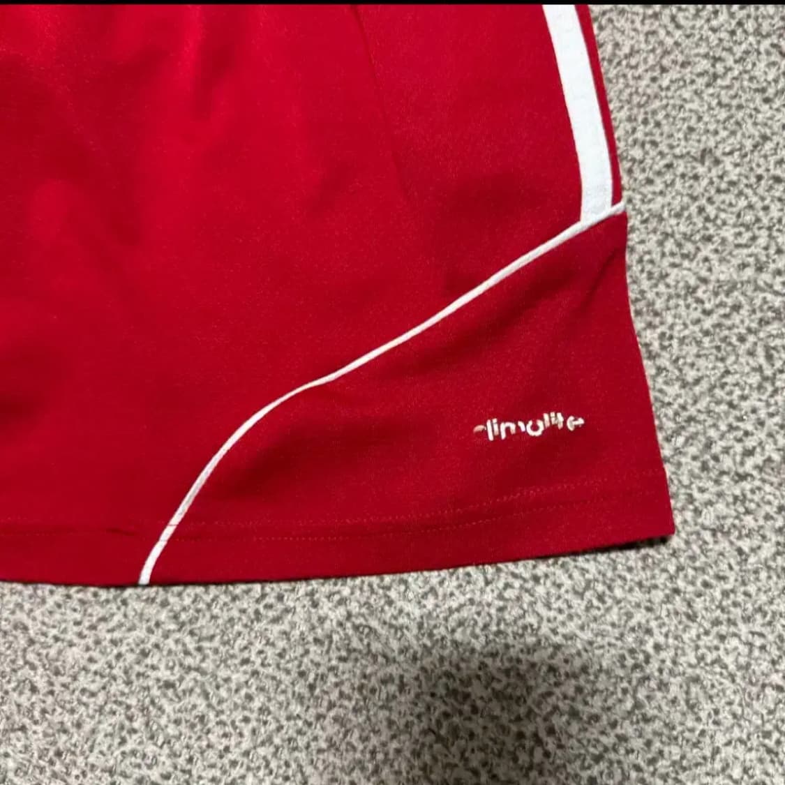 100 아디다스 삼선 반바지 레드 상품이미지7