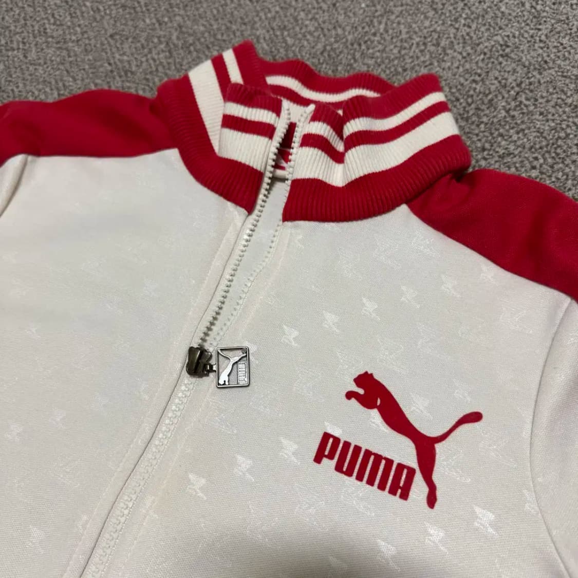 M 푸마 화이트/레드 트랙 자켓 상품이미지2