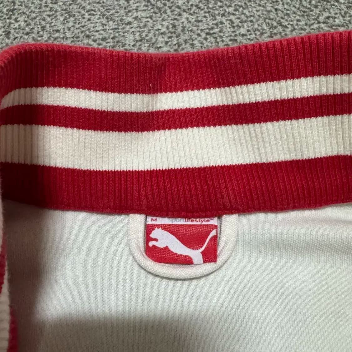 M 푸마 화이트/레드 트랙 자켓 상품이미지3