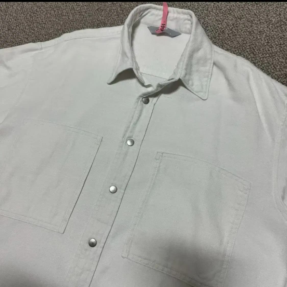 L 에잇세컨즈 데님 셔츠 자켓 화이트 상품이미지2
