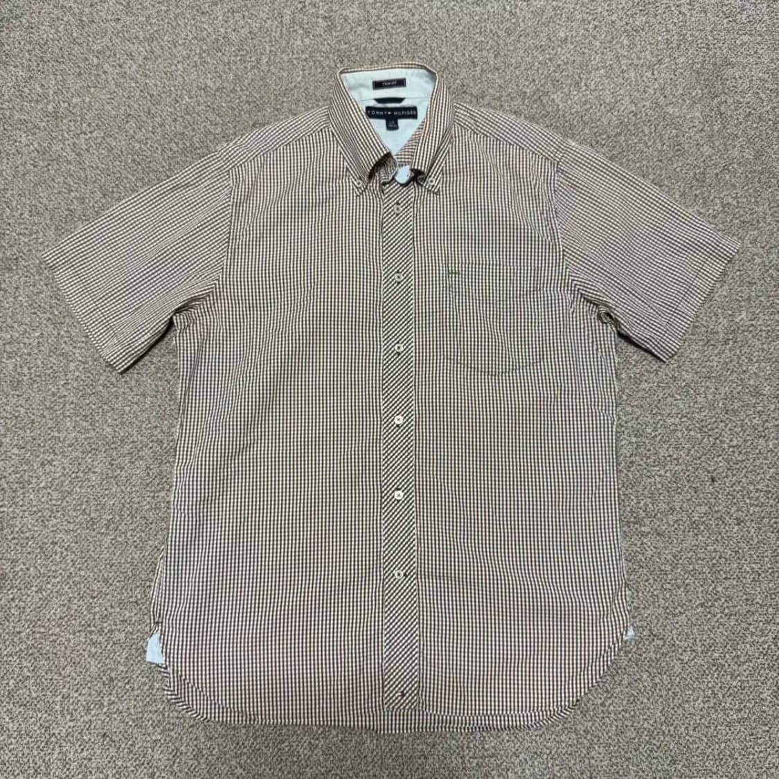 L 타미힐피거 체크 반팔 셔츠 상품이미지1