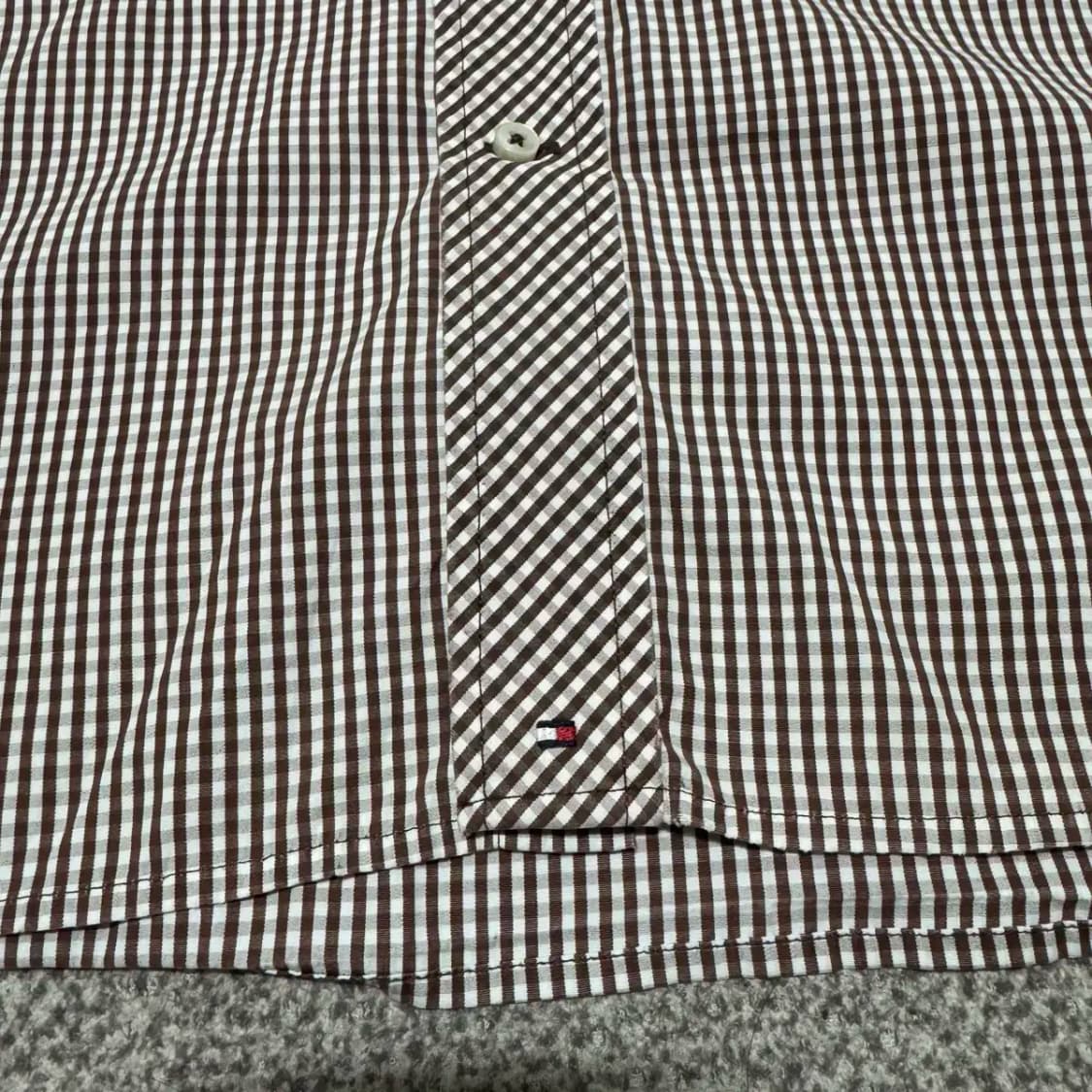 L 타미힐피거 체크 반팔 셔츠 상품이미지2