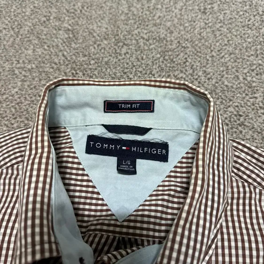 L 타미힐피거 체크 반팔 셔츠 상품이미지4