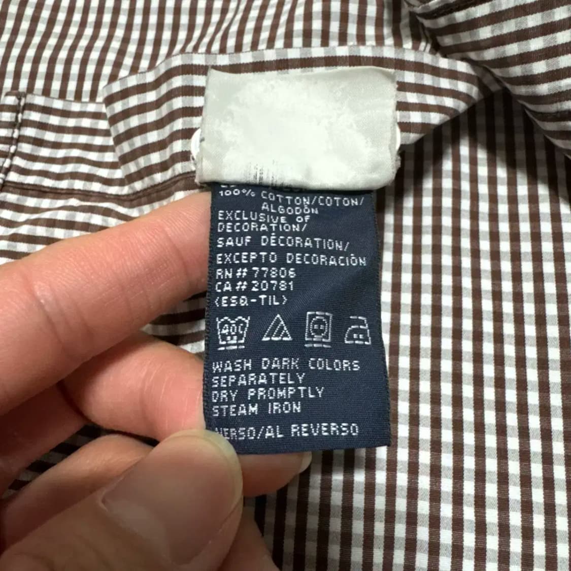 L 타미힐피거 체크 반팔 셔츠 상품이미지5