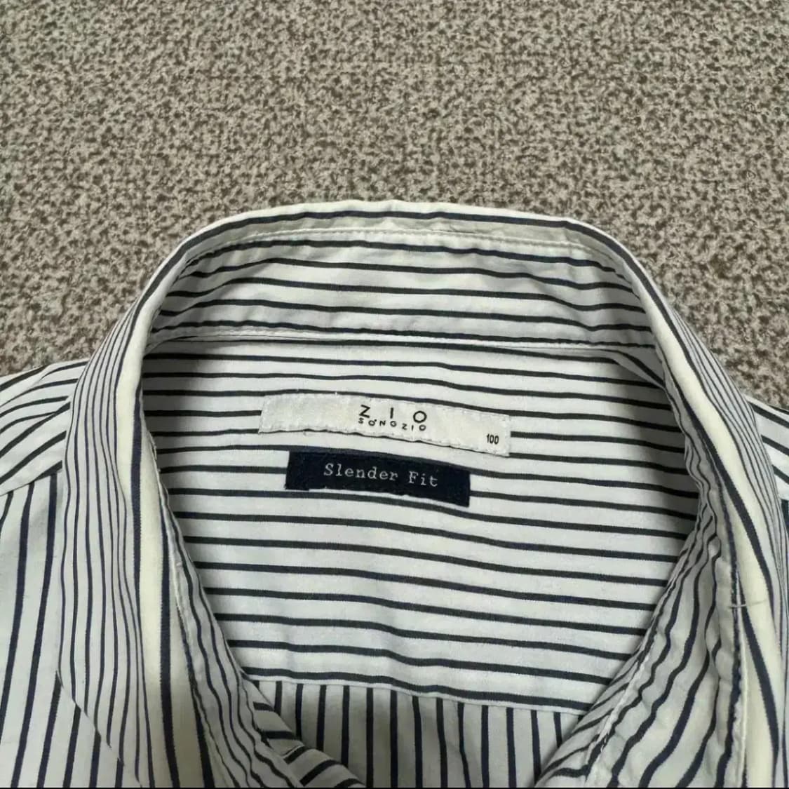 100 지오송지오 스트라이프 셔츠 슬렌더핏 상품이미지4