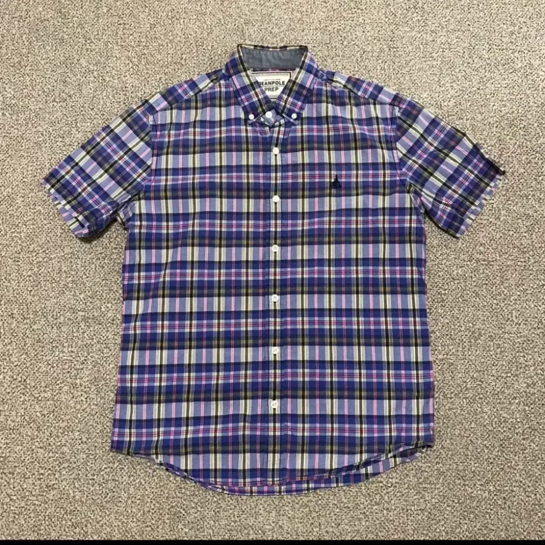 95 빈폴 반팔 체크 셔츠 상품이미지1