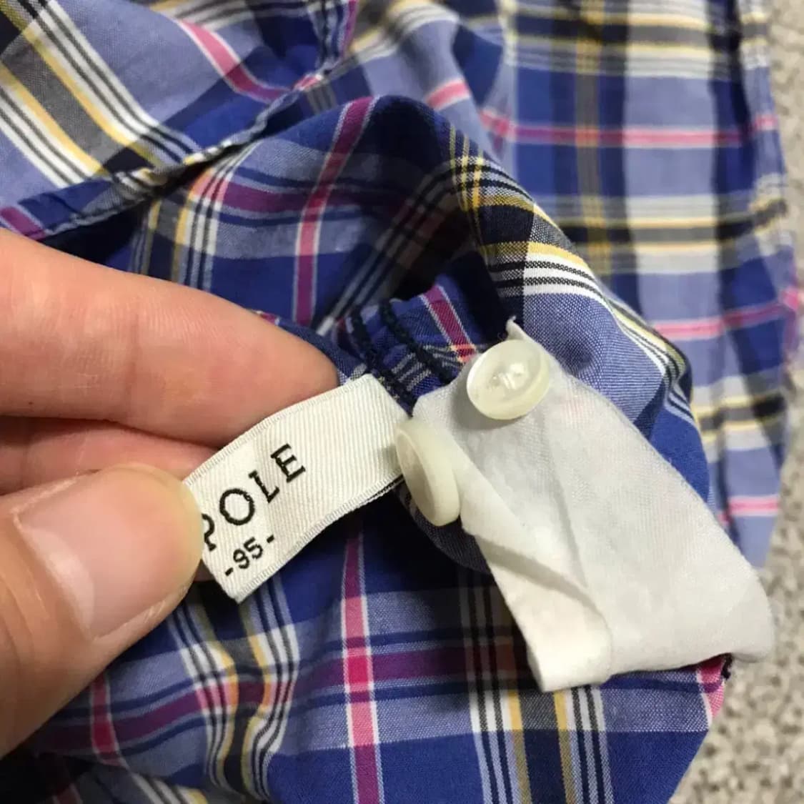 95 빈폴 반팔 체크 셔츠 상품이미지5