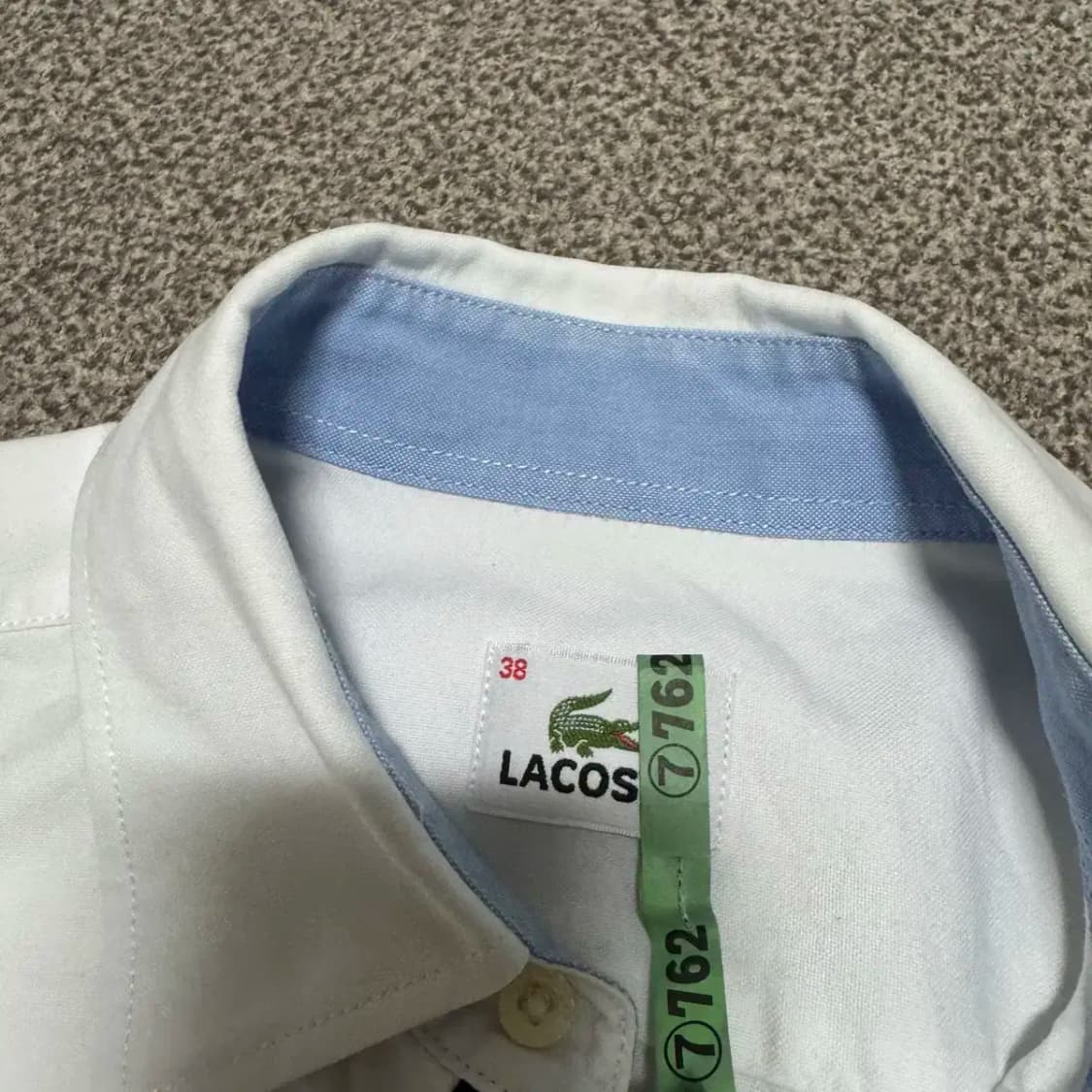 38 라코스테 화이트 반팔 셔츠 상품이미지3