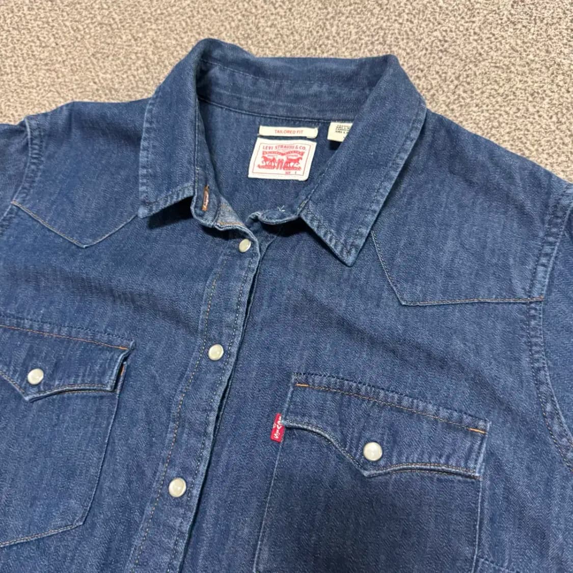 L 리바이스 데님 셔츠 여성 상품이미지2