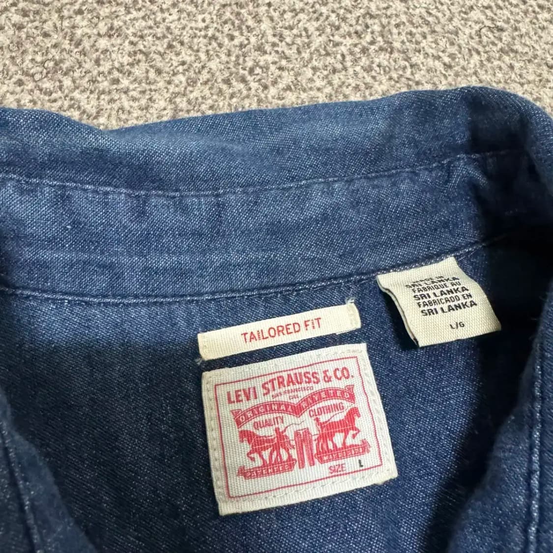 L 리바이스 데님 셔츠 여성 상품이미지3