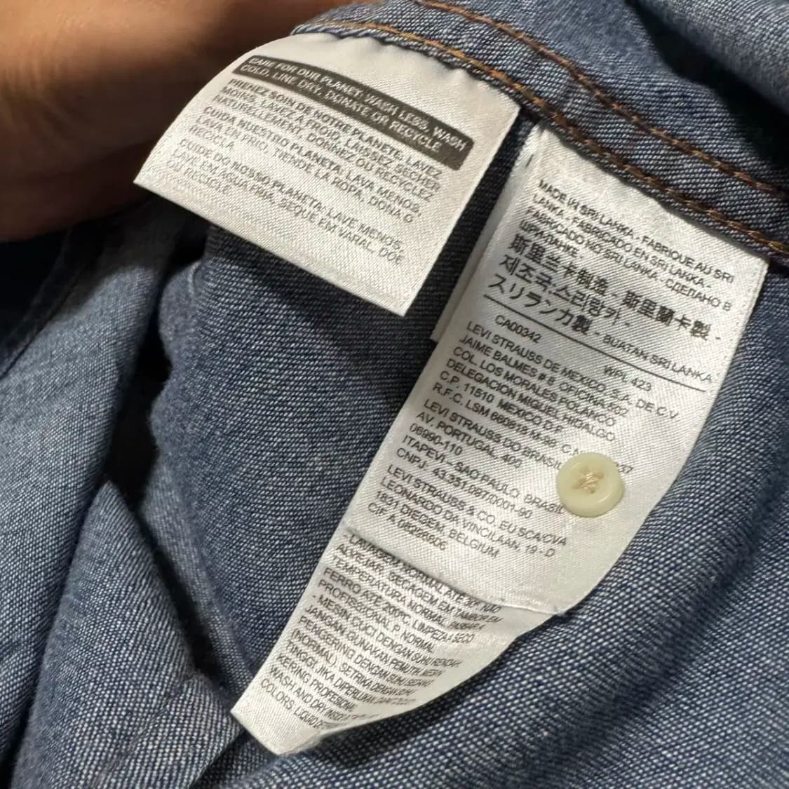 L 리바이스 데님 셔츠 여성 상품이미지4