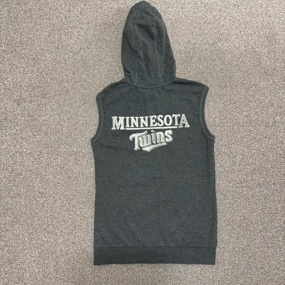 95 MLB 미네소타 후드 조끼 그레이 상품이미지5