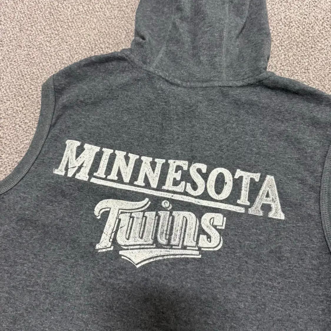 95 MLB 미네소타 후드 조끼 그레이 상품이미지6