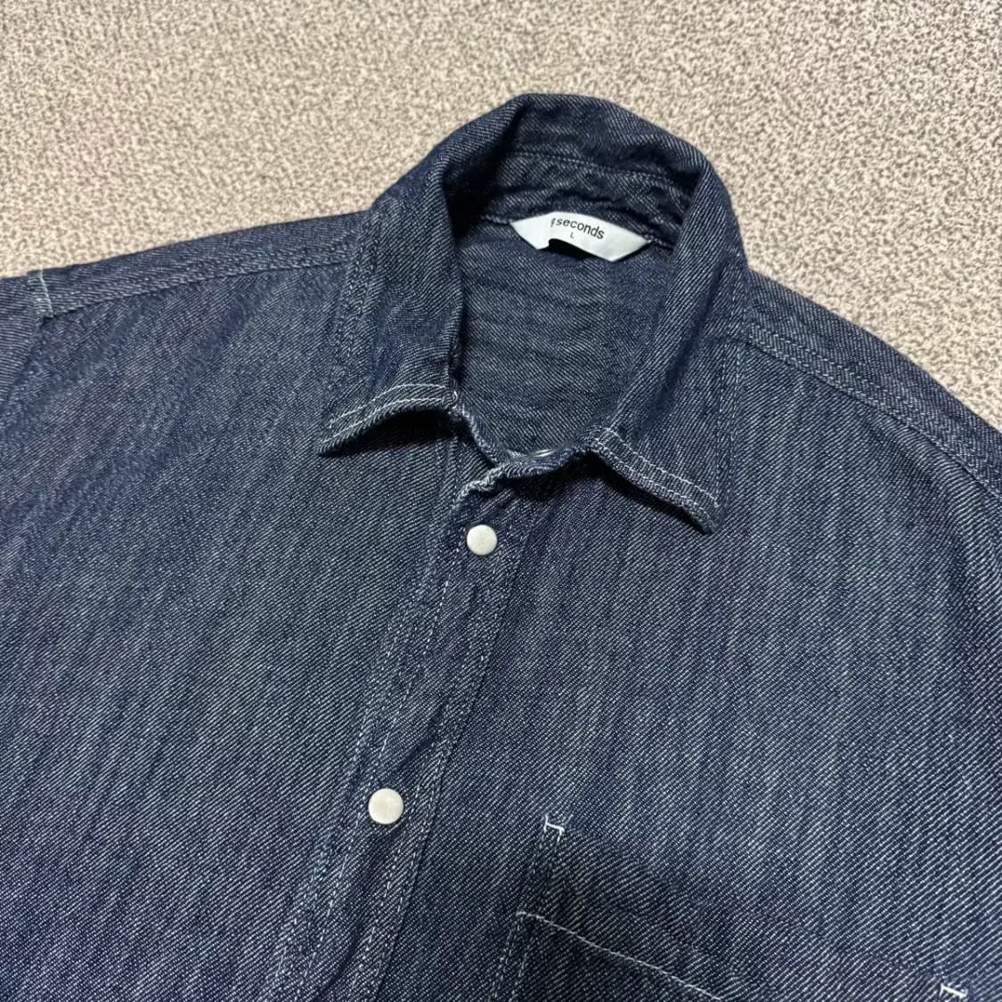 L 에잇세컨즈 데님 반팔 셔츠 상품이미지2
