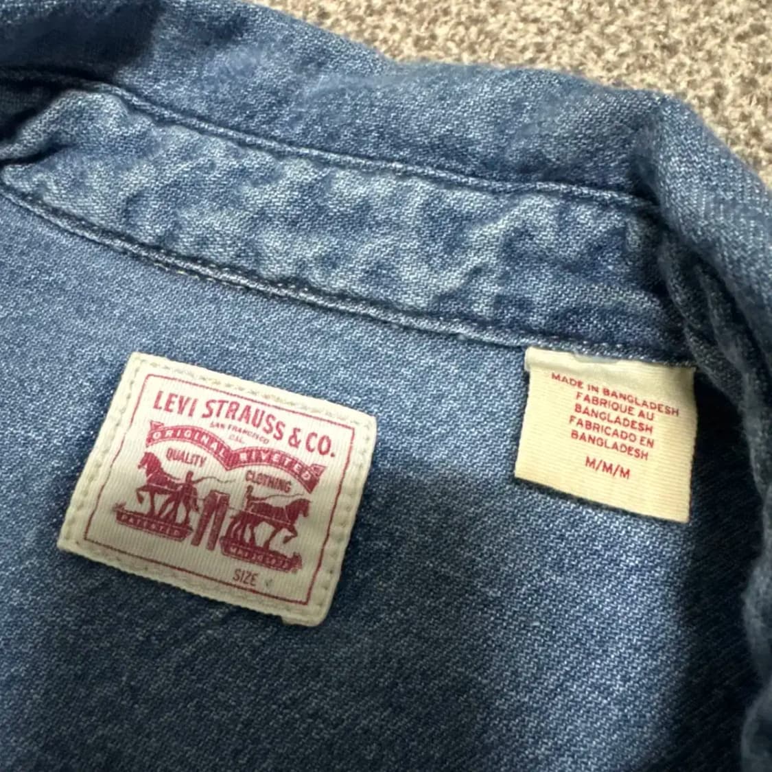 M 리바이스 데님 셔츠 여성 상품이미지4