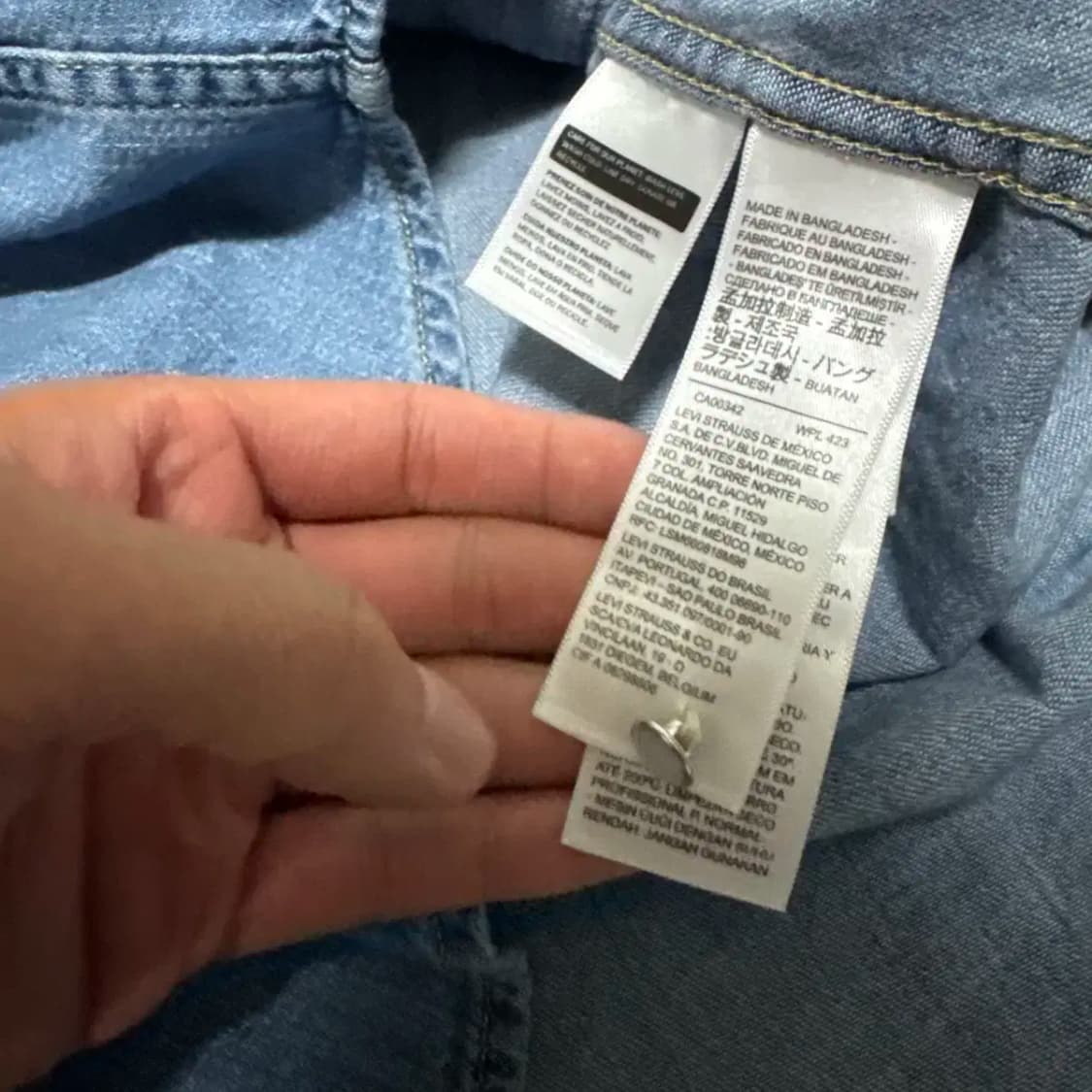 M 리바이스 데님 셔츠 여성 상품이미지5