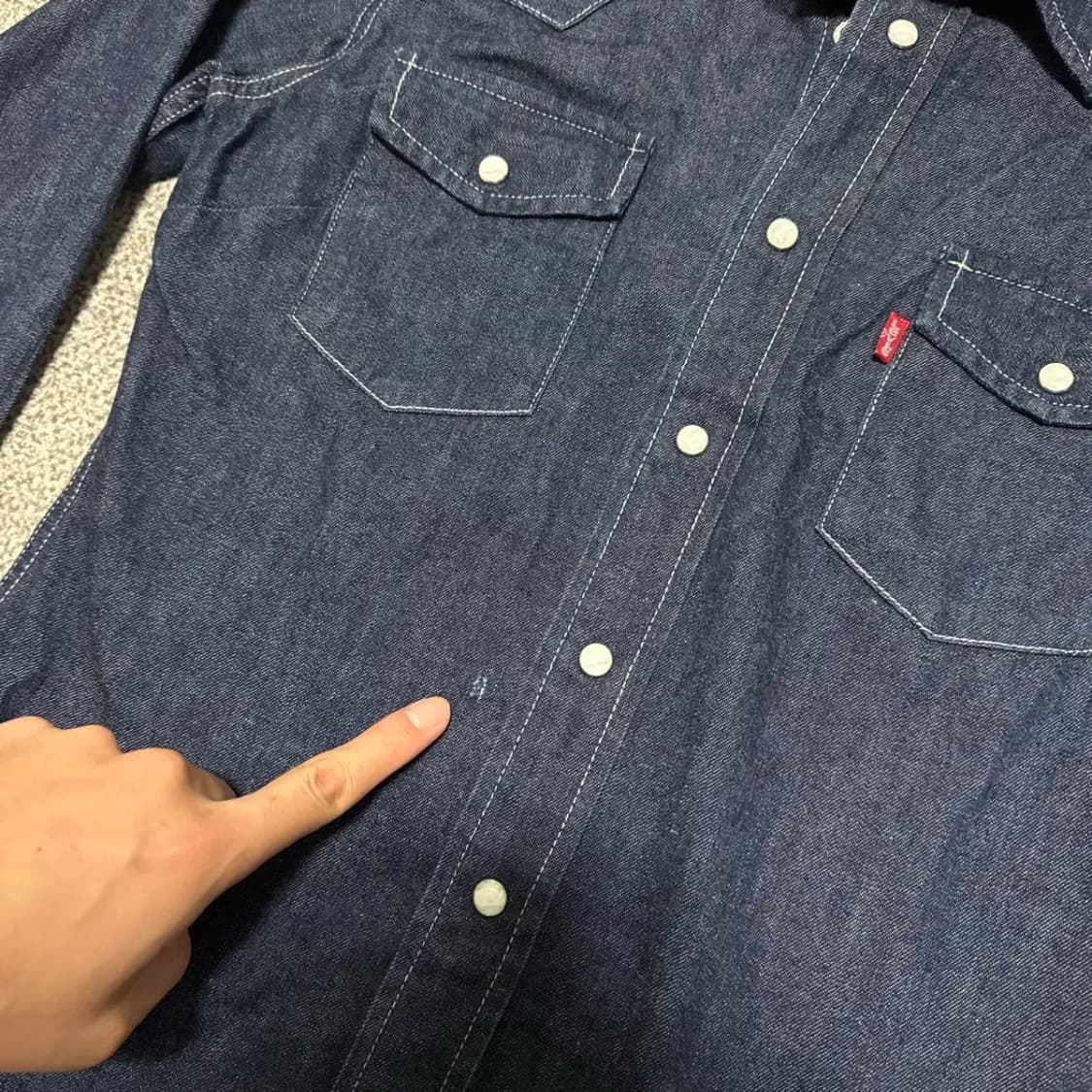 S 리바이스 레드탭 데님 셔츠 여성 상품이미지6