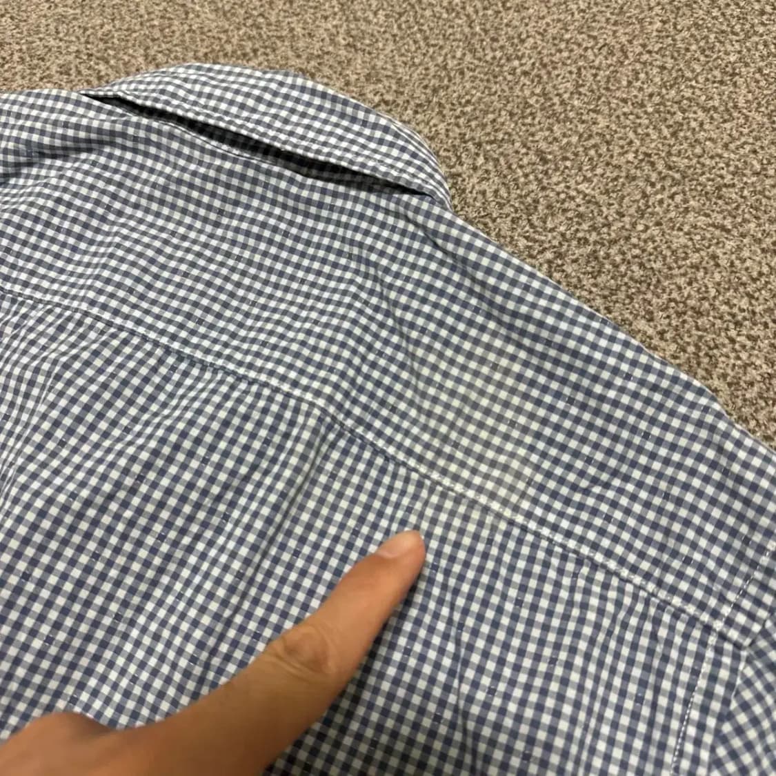 100 헨리코튼 체크 셔츠 슬림핏 상품이미지7