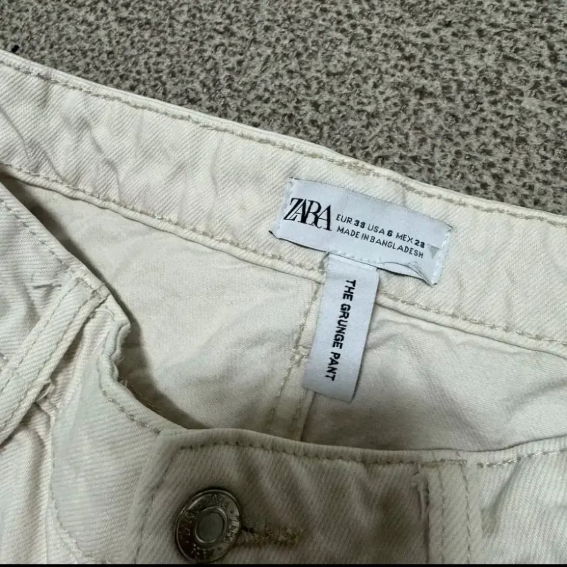30 자라 화이트 데님 팬츠 상품이미지3
