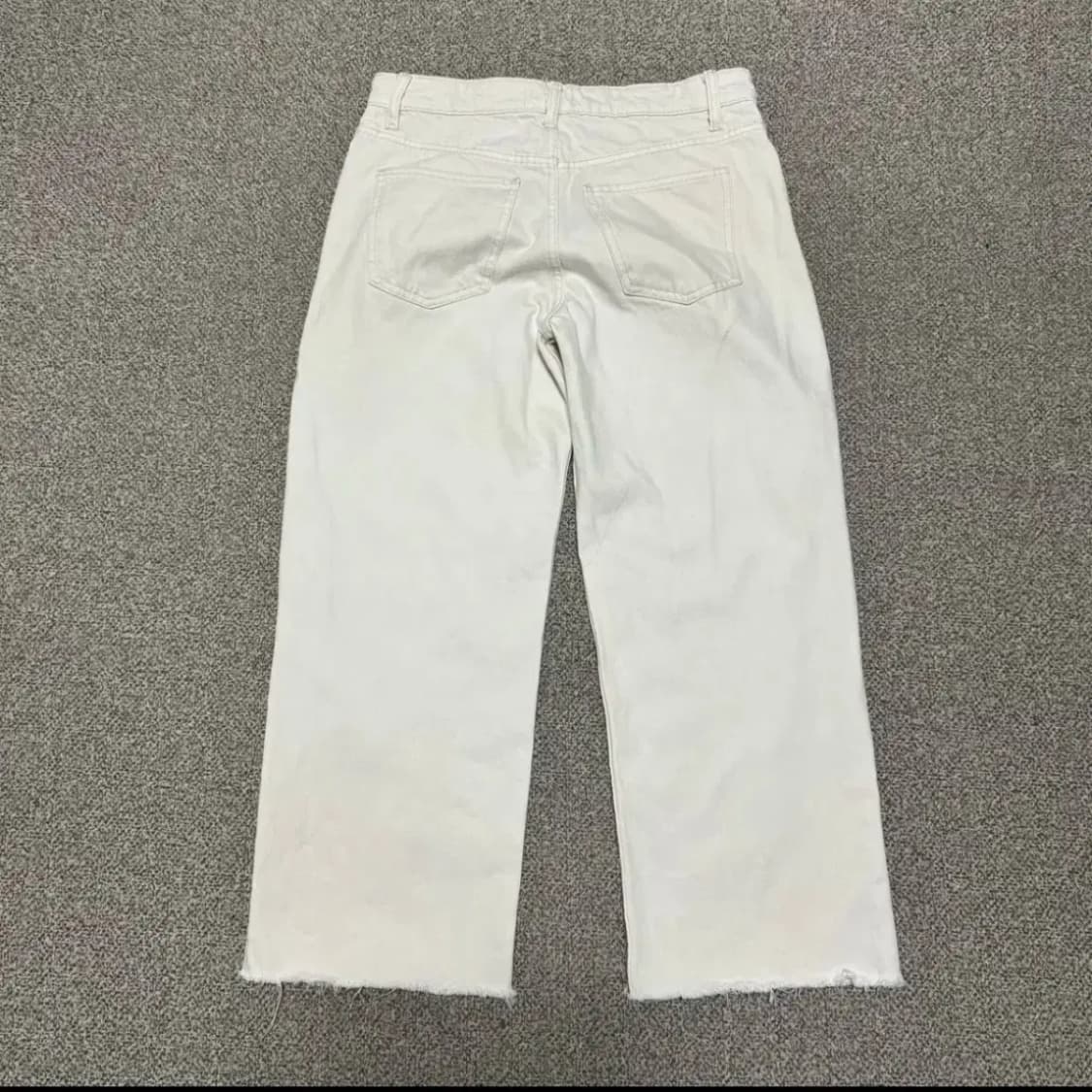 30 자라 화이트 데님 팬츠 상품이미지5
