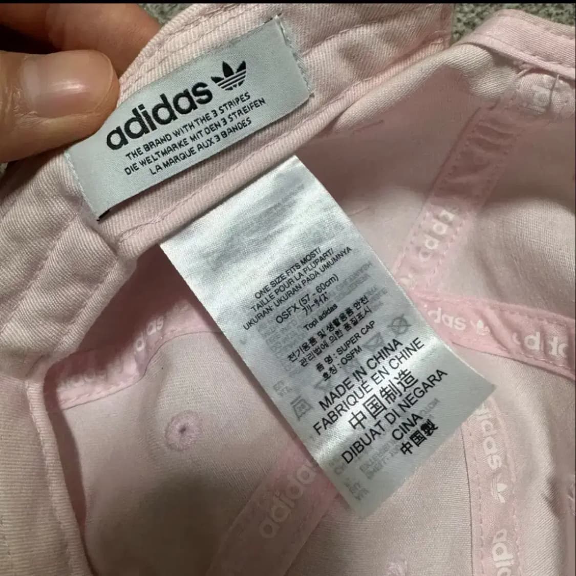 57-60 아디다스 핑크 볼캡 모자 상품이미지6