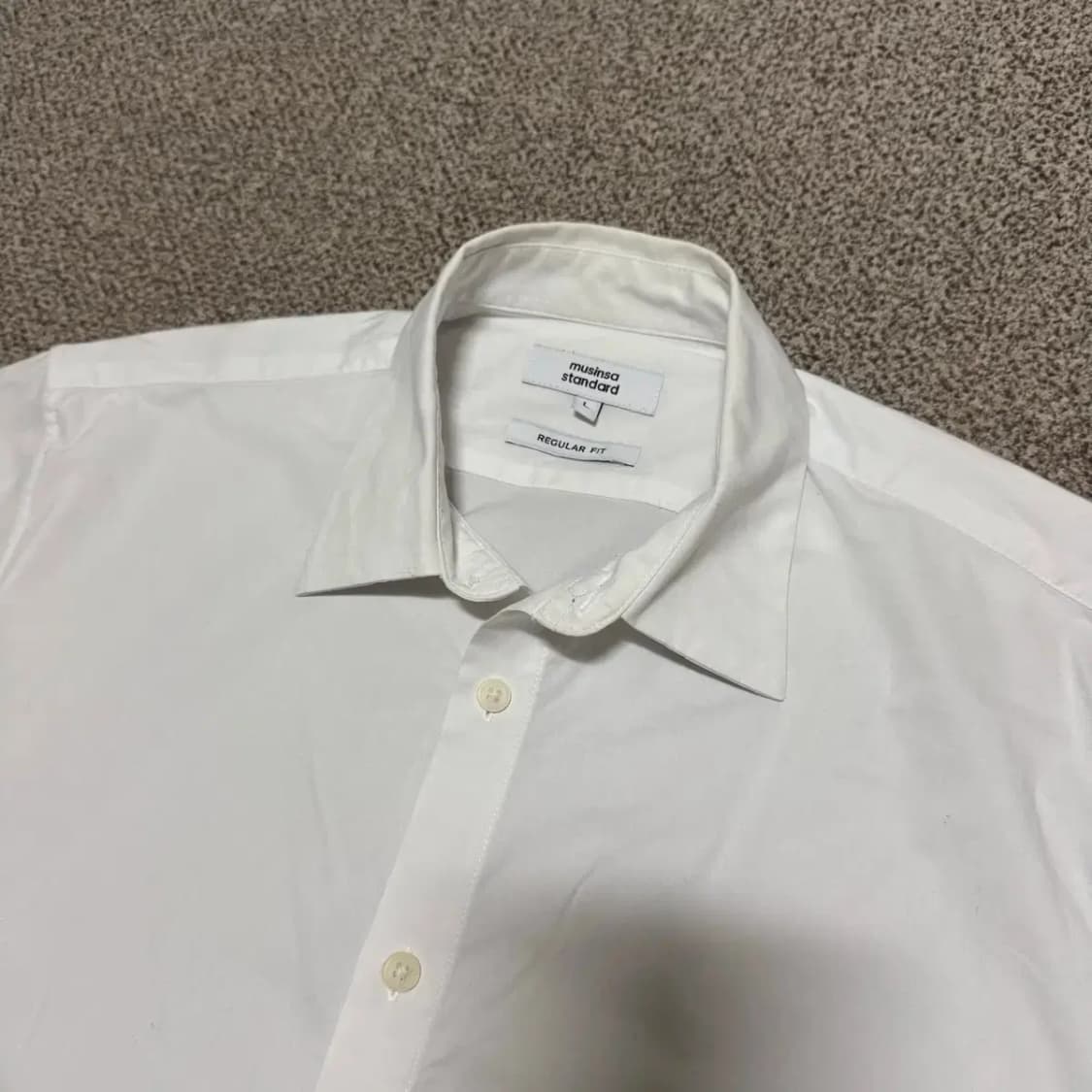 L 무신사스탠다드 화이트 셔츠 레귤러핏 상품이미지2
