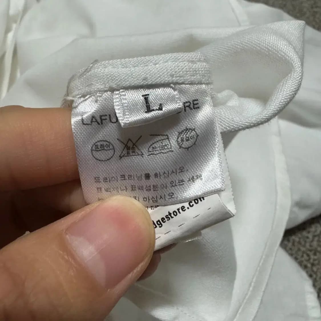 L 라퍼지스토어 화이트 반팔 셔츠 상품이미지4