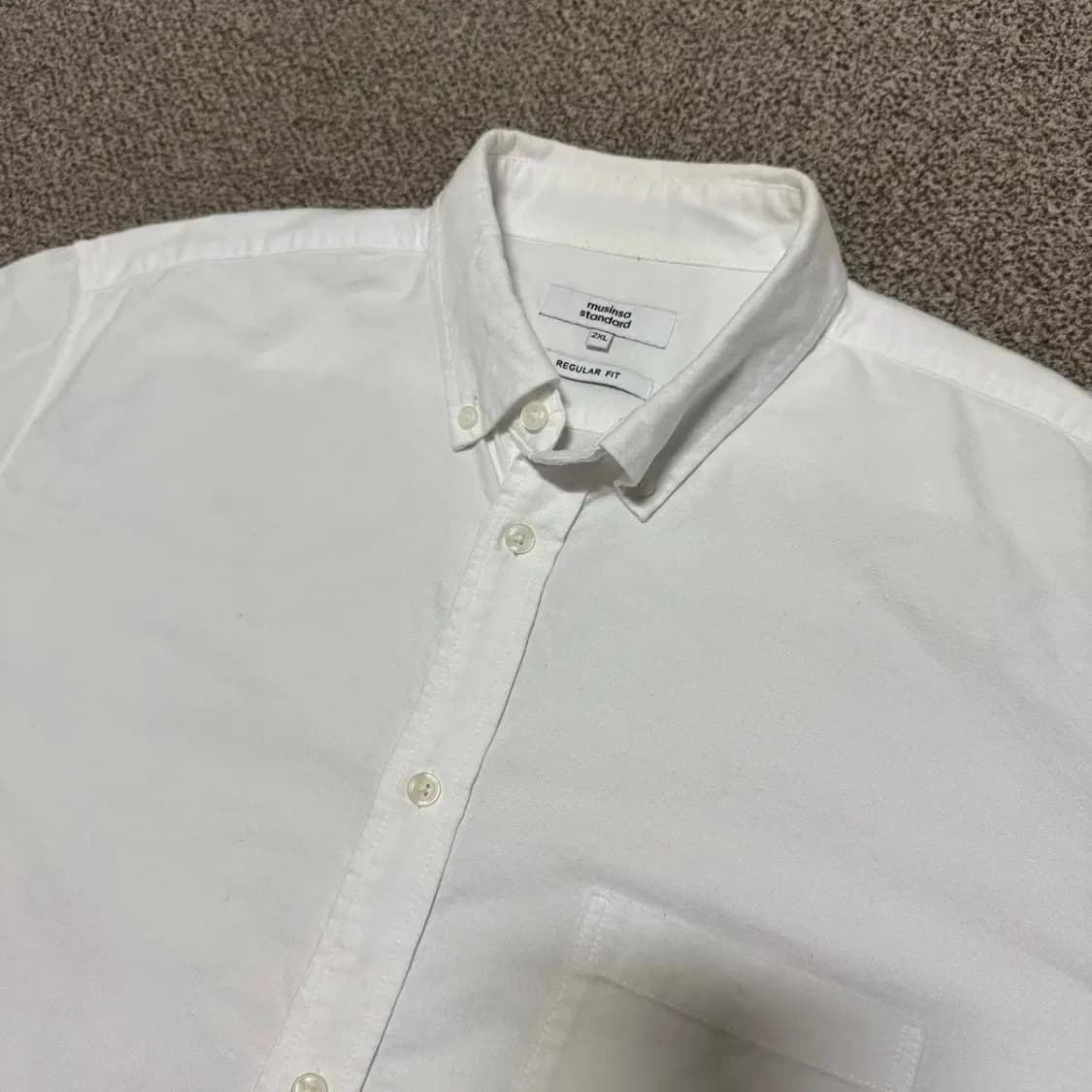 2xl 무신사스탠다드 화이트 셔츠 레귤러핏 상품이미지2