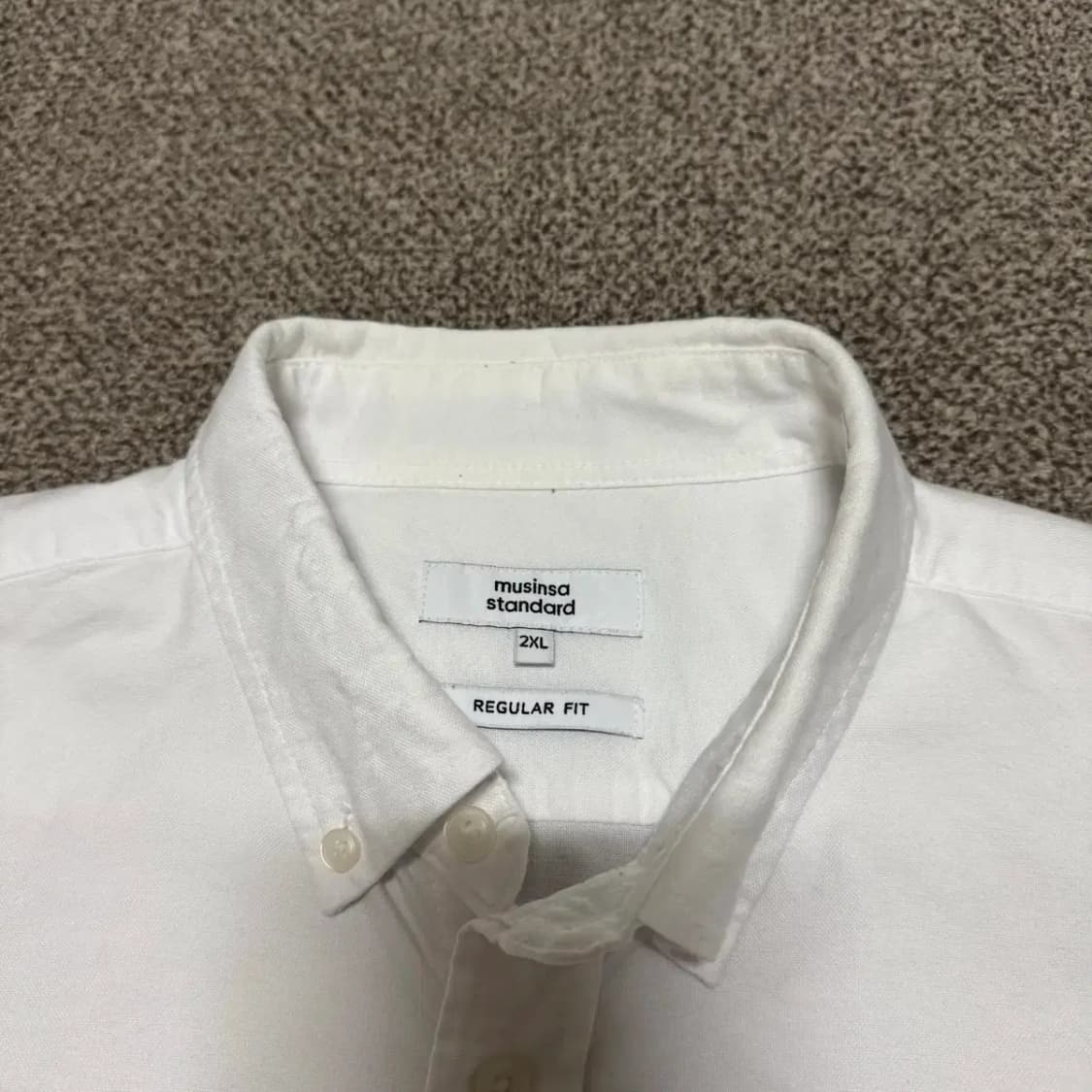 2xl 무신사스탠다드 화이트 셔츠 레귤러핏 상품이미지3