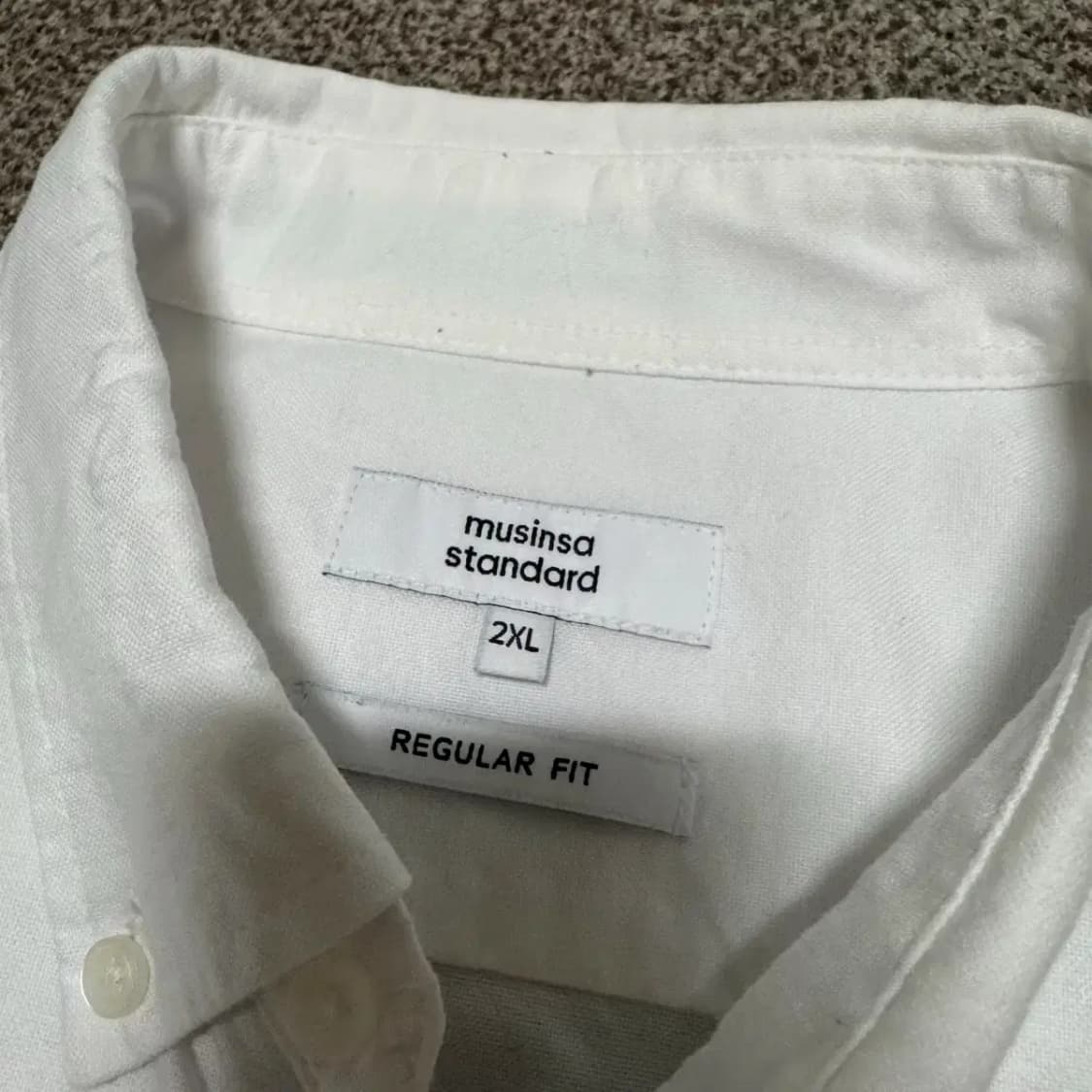 2xl 무신사스탠다드 화이트 셔츠 레귤러핏 상품이미지4