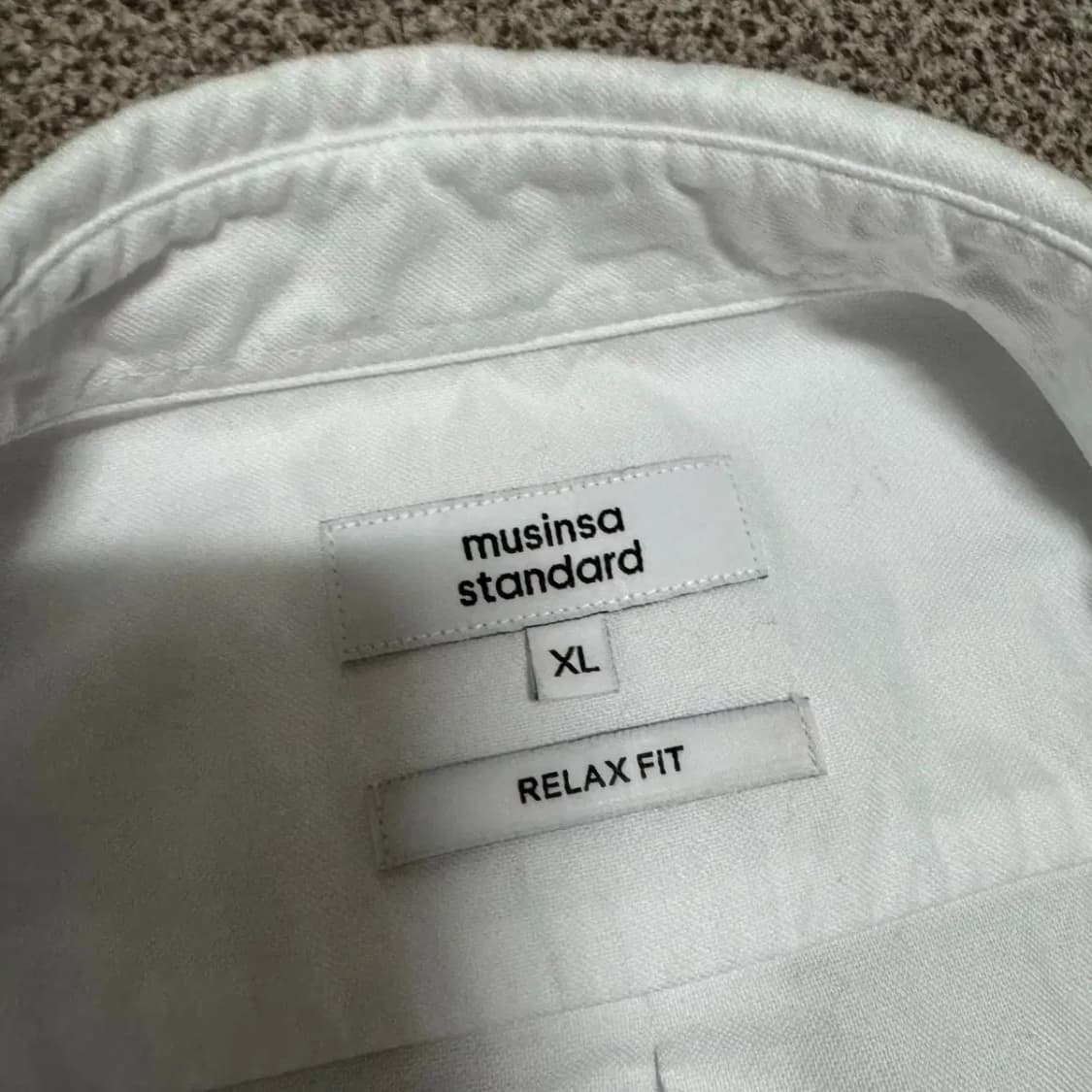 XL 무신사스탠다드 화이트 셔츠 릴렉스핏 상품이미지4