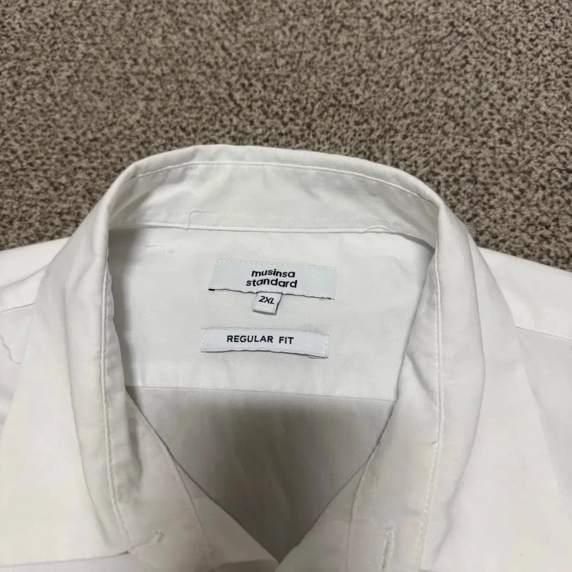 2xl 무신사스탠다드 화이트셔츠 레귤러핏 상품이미지3