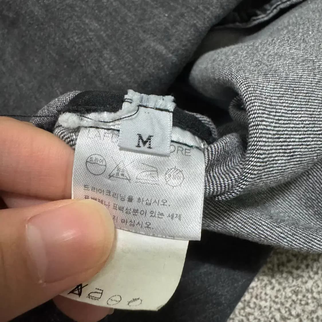 M 라퍼지스토어 흑청 데님 셔츠 상품이미지5