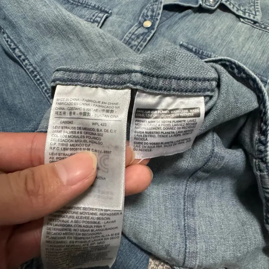 Xs 리바이스 데님 셔츠 여성 상품이미지4