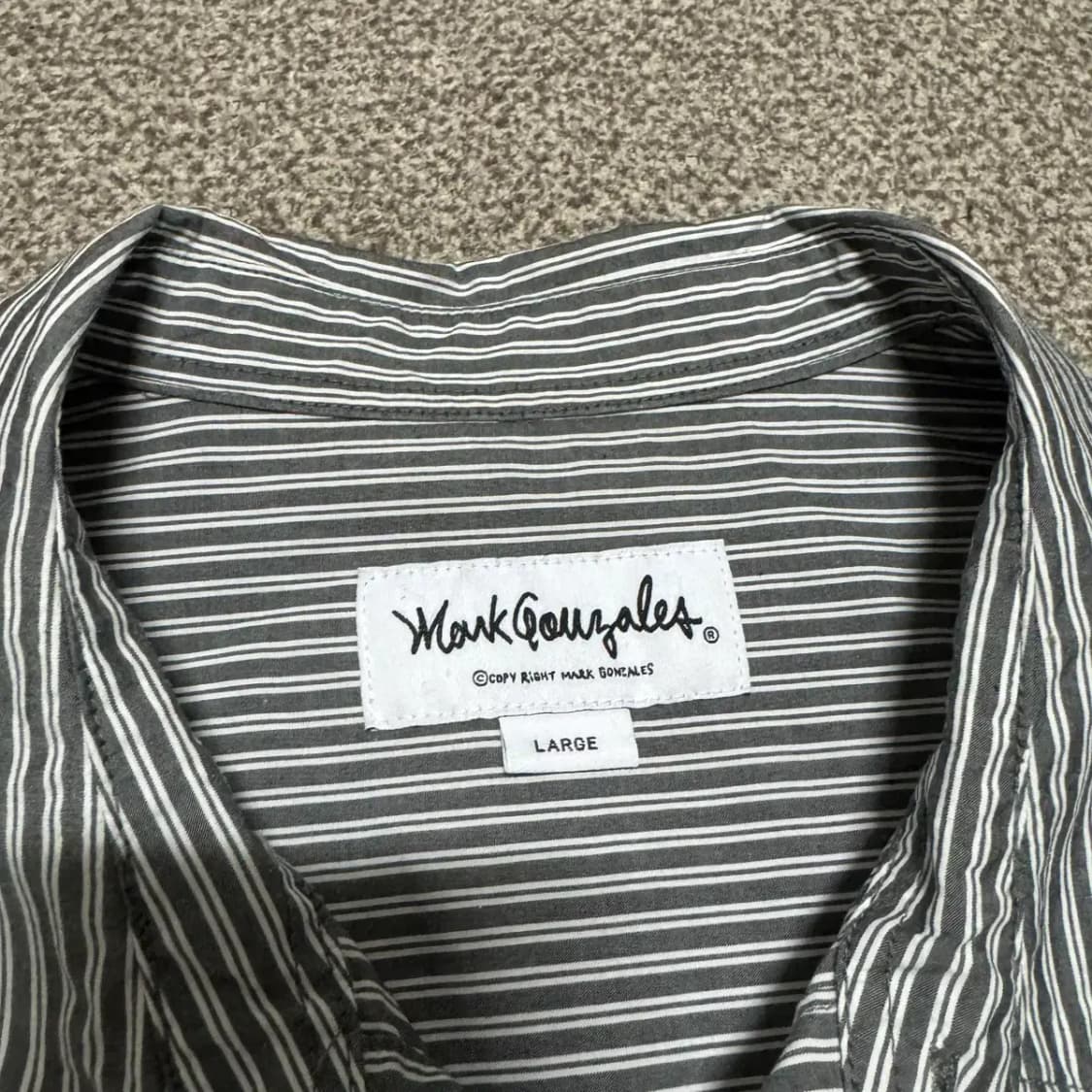 L 마크곤잘레스 스트라이프 반팔 셔츠 상품이미지4