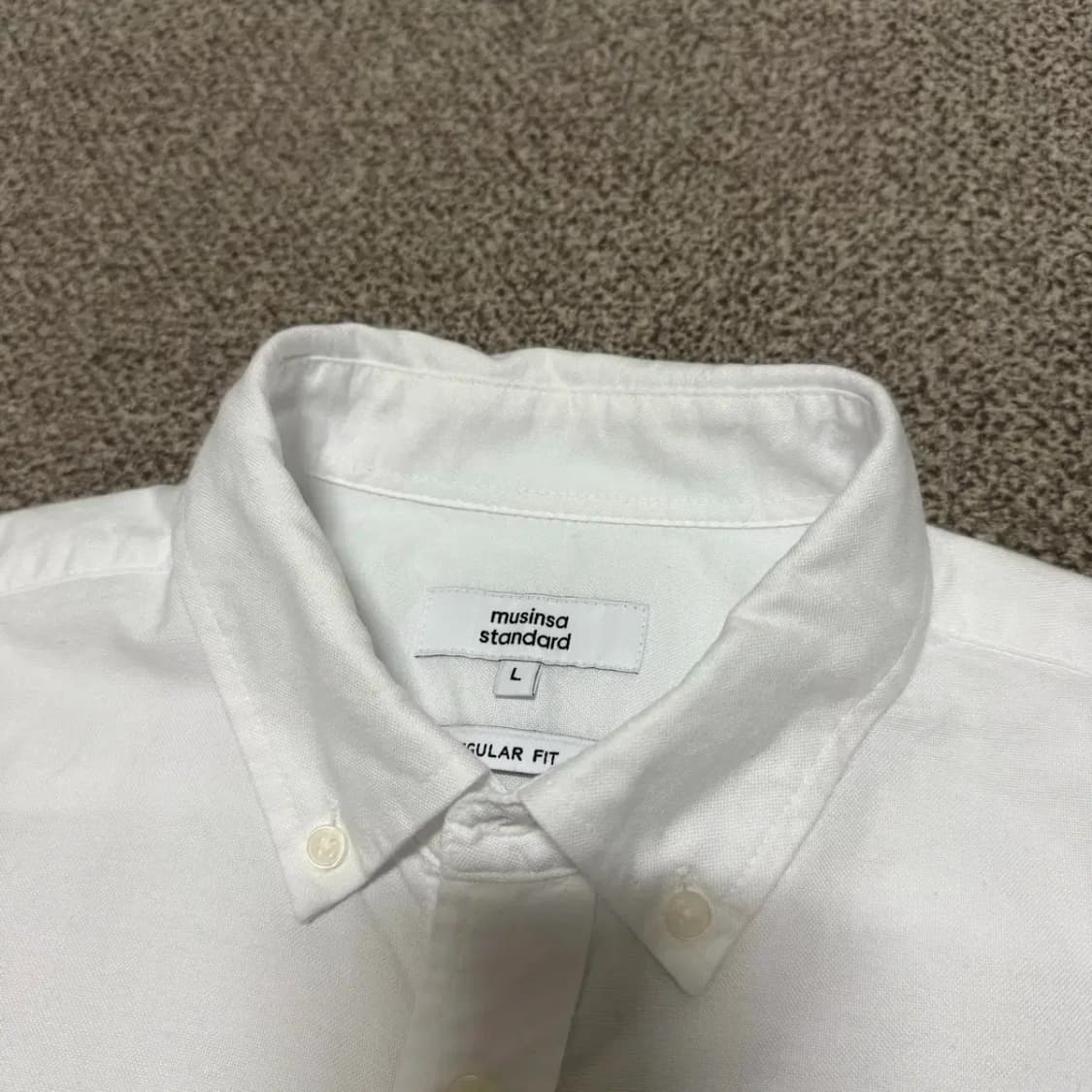 L 무신사스탠다드 화이트 옥스포드 셔츠 레귤러핏 상품이미지3