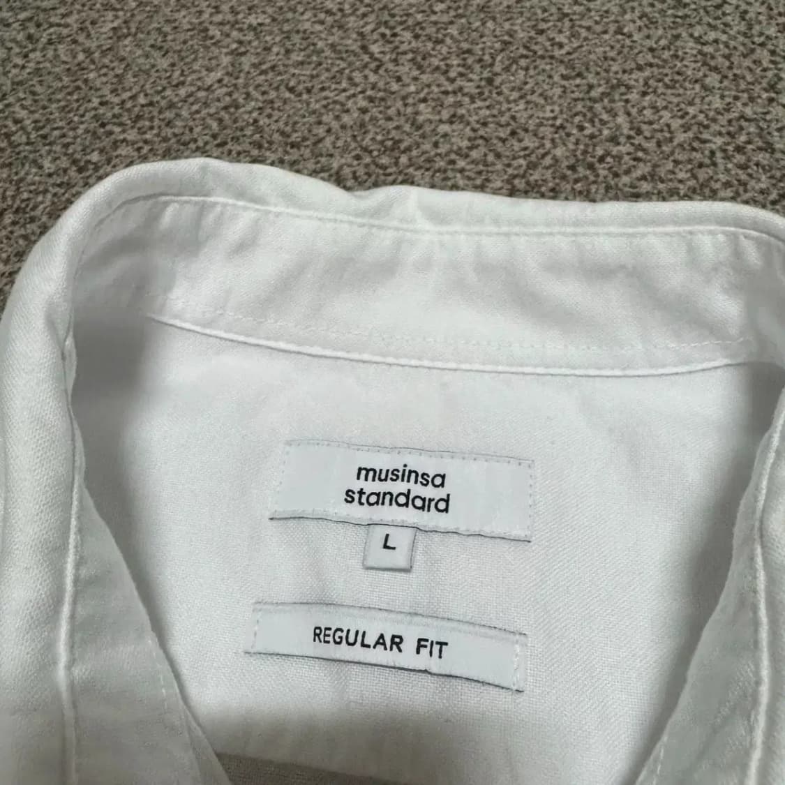 L 무신사스탠다드 화이트 옥스포드 셔츠 레귤러핏 상품이미지4