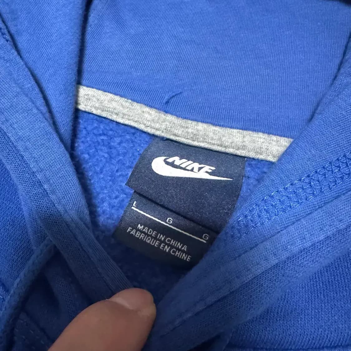 L 나이키 블루 후드티 상품이미지3